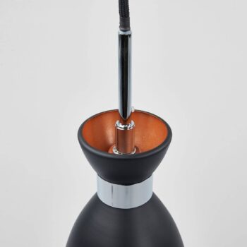 Závesná lampa Retro, čierna