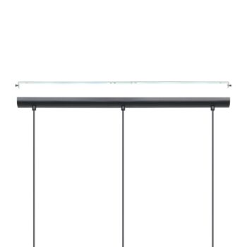 Závesná lampa Roccamena, čierna/medená farba, dĺžka 71 cm
