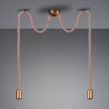 Závesná lampa Rope dekoratívne lano 2-plameňová