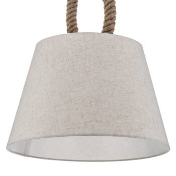 Závesná lampa Rope prírodné lano textilné tienidlo