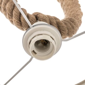 Závesná lampa Rope prírodné lano textilné tienidlo