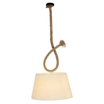 Závesná lampa Rope s textilným tienidlom, Ø 35 cm