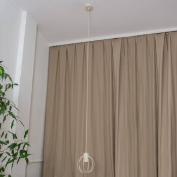 Závesná lampa STARLIGHT, krémovo biela, 1 svetlo, Ø 18 cm, kov