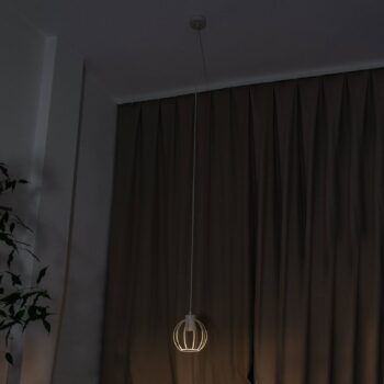 Závesná lampa STARLIGHT, krémovo biela, 1 svetlo, Ø 18 cm, kov