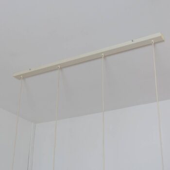 Závesná lampa STARLIGHT, krémovo biela, 4 svetlá, dĺžka 100 cm kov