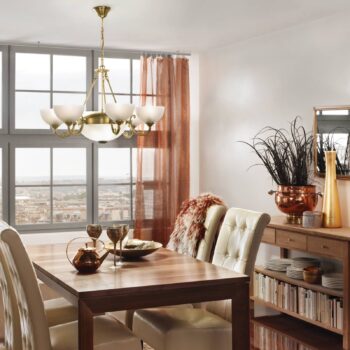 Závesná lampa Savy, osem svetiel