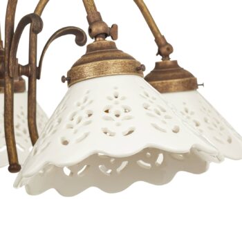 Závesná lampa Semino keramické tienidlá, 5-pl.