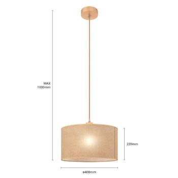 Závesná lampa Senso, okrúhla, Ø 40 cm