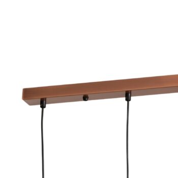 Závesná lampa Sinka dymovo sivá/starožitná zlatá 80 cm sklo/kov 4flg.