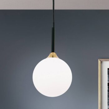 Závesná lampa Snowwhite, 1-plameňová, čierna