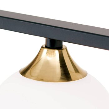 Závesná lampa Snowwhite, 5-plameňová, čierna