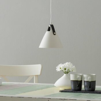 Závesná lampa Strap, Ø 16,5 cm, biela