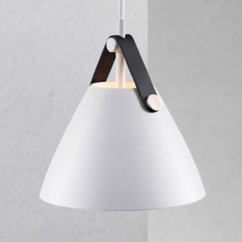Závesná lampa Strap, Ø 16,5 cm, biela