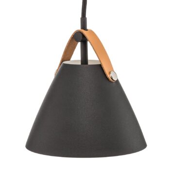 Závesná lampa Strap, Ø 16,5 cm, čierna