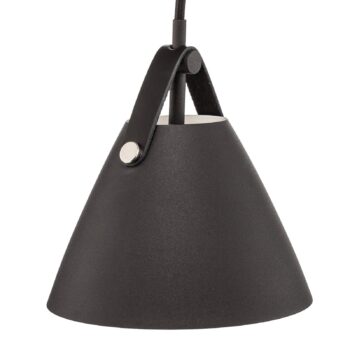 Závesná lampa Strap, Ø 16,5 cm, čierna