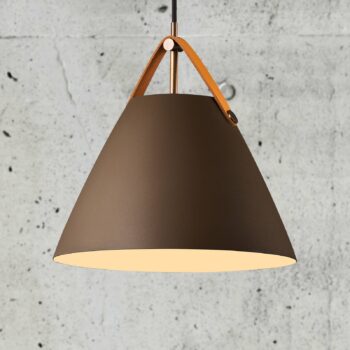 Závesná lampa Strap kovové tienidlo béžová 27 cm