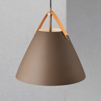 Závesná lampa Strap kovové tienidlo béžová 27 cm