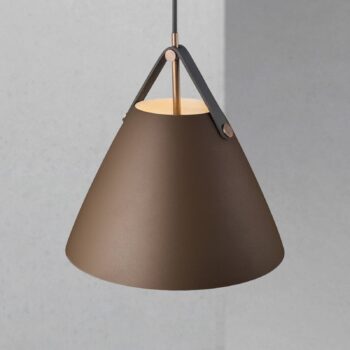 Závesná lampa Strap kovové tienidlo béžová 27 cm