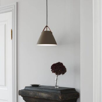 Závesná lampa Strap kovové tienidlo béžová 27 cm