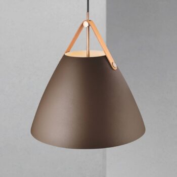 Závesná lampa Strap kovové tienidlo béžová 36 cm