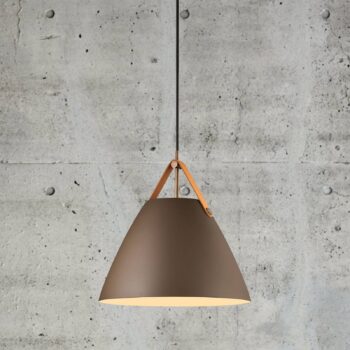 Závesná lampa Strap kovové tienidlo béžová 36 cm