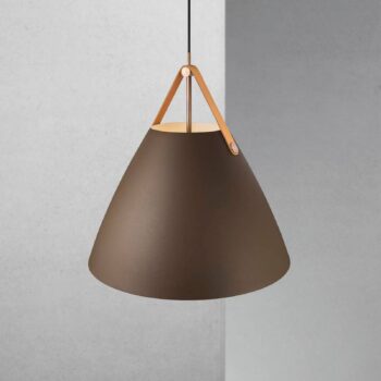 Závesná lampa Strap kovové tienidlo béžová 48 cm