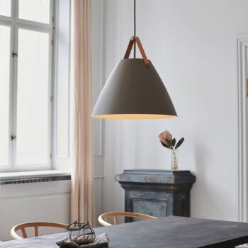 Závesná lampa Strap kovové tienidlo béžová 48 cm