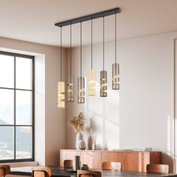 Závesná lampa Stream multicolour dĺžka 100 cm 6 svetiel kov GU10