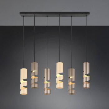 Závesná lampa Stream multicolour dĺžka 100 cm 6 svetiel kov GU10