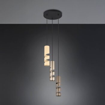 Závesná lampa Stream, viacfarebná, Ø 28 cm, 3 svetlá, kov, GU10