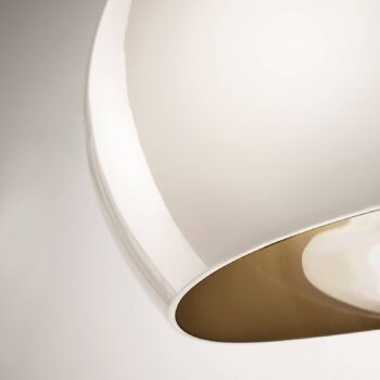 Závesná lampa Surface Ø 40 cm E27 biela/hnedá