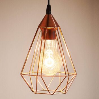 Závesná lampa Tarbes 1-plameň 17,5 cm meď