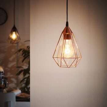 Závesná lampa Tarbes 1-plameň 17,5 cm meď