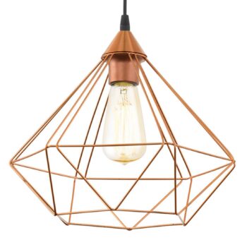 Závesná lampa Tarbes 1-plameň 32,5cm meď