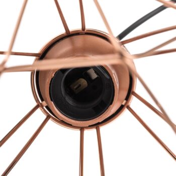 Závesná lampa Tarbes, medená, 3-pl., podlhovastá