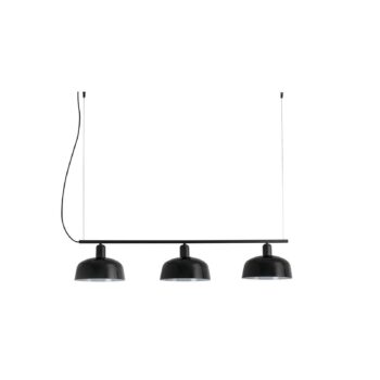 Závesná lampa Tatawin, čierna, sklo, dĺžka 100 cm, 3 svetlá.