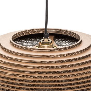 Závesná lampa Think Paper Jazzy, kartónové tienidlo, Ø 44 cm