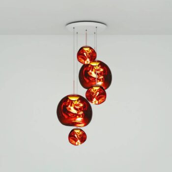 Závesná lampa Tom Dixon Melt Large Round, Ø 95 cm, meď
