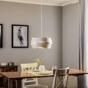 Závesná lampa Tornado, Ø 40 cm, biela