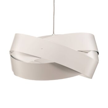 Závesná lampa Tornado, Ø 40 cm, biela