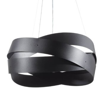 Závesná lampa Tornado, Ø 50 cm, čierna, tri svetlá