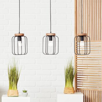 Závesná lampa Tosh 3-plameňová lineárna