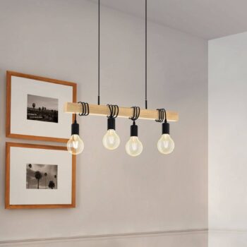 Závesná lampa Townshend štvor-plameňová