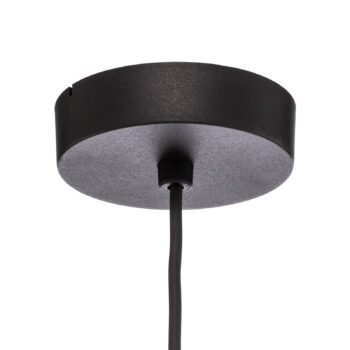 Závesná lampa Trio, jutové tienidlo, benzínová/prírodná hnedá/oranžová Ø