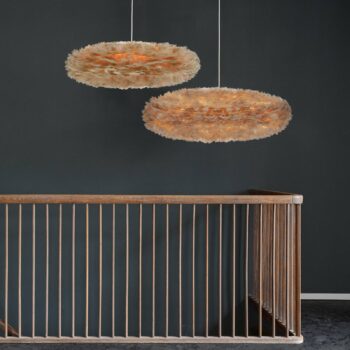 Závesná lampa UMAGE Eos Esther Medium svetlohnedá/biela