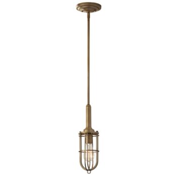 Závesná lampa Urban Renewal starožitná mosadz