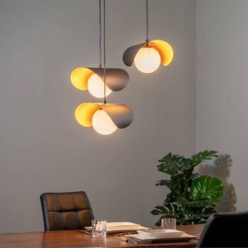 Závesná lampa Vatoz 6142 3fl Rondell čierne opálové sklo