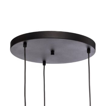 Závesná lampa Vatoz 6142 3fl Rondell čierne opálové sklo