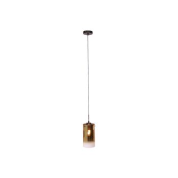 Závesná lampa Ventotto, čierna/zlatá, Ø 15 cm, sklo