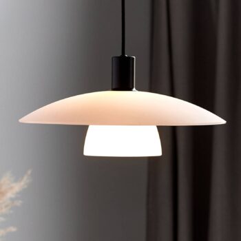 Závesná lampa Verona v bielej a čiernej